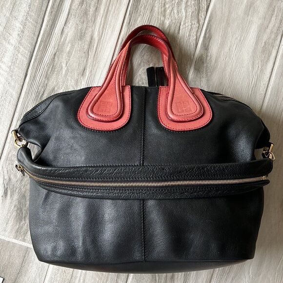 Givenchy Nightingale Bag Black With Red Handles - Picture 6 of 10
